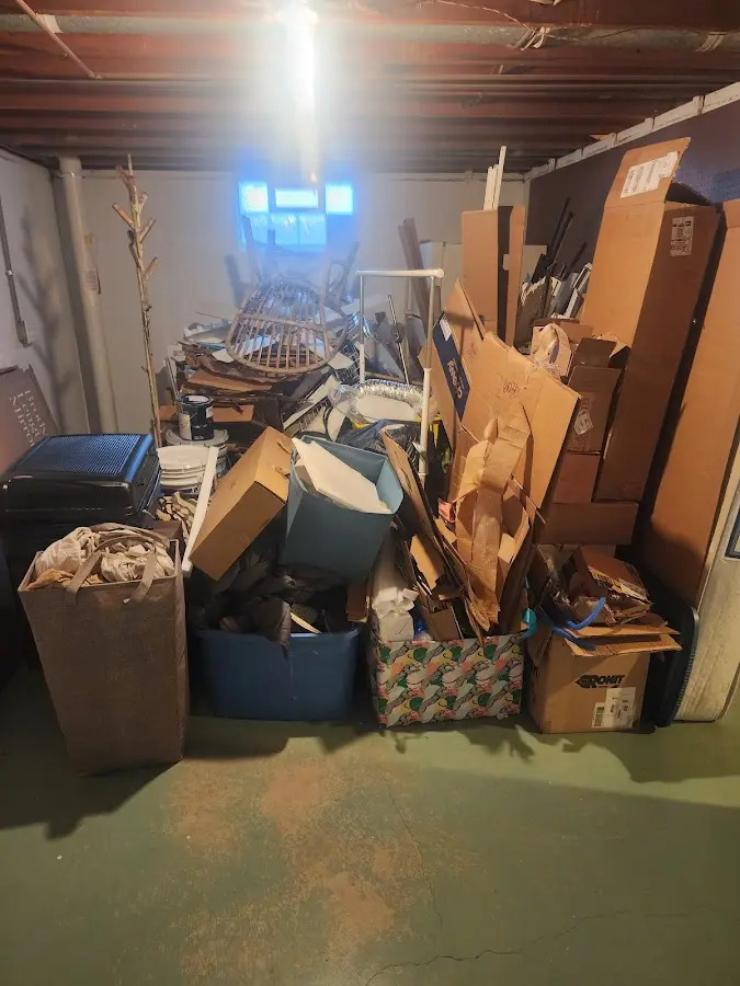 Roll-off dumpster container at job site for 4 Yard Dumpster Rental in Waxhaw